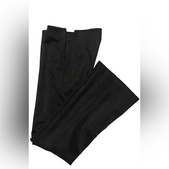 TRUTH By REPUBLIC WIDE LEGS PANTS FAUX SUEDE WOMEN BLACK ELASTIC WAIST  SIZE M - Picture 7 of 14
